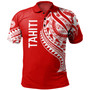 Tahiti Custom Personalised Polo Shirt Tatau White Patterns With Coat Of Arms