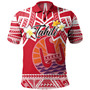 Tahiti Custom Personalised Polo Shirt Tahitian Plumeria Flowers Mix Tribal Patterns