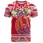 Tahiti Custom Personalised T-Shirt Tahitian Plumeria Flowers Mix Tribal Patterns