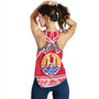 Tahiti Custom Personalised Women Tank Tahitian Plumeria Flowers Mix Tribal Patterns