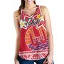 Tahiti Custom Personalised Women Tank Tahitian Plumeria Flowers Mix Tribal Patterns