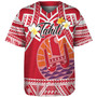 Tahiti Custom Personalised Baseball Shirt Tahitian Plumeria Flowers Mix Tribal Patterns