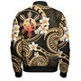 Philippines Filipinos Bomber Jacket Plumeria Flowers Tribal Motif Style