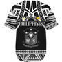 Philippines Filipinos Custom Personalised Baseball Shirt Filipinos Plumeria Flowers Mix Tribal Patterns