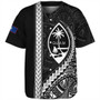 Guam Baseball Shirt Tribal Micronesian Coat Of Arms Gray