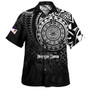 American Samoa Hawaiian Shirt Pearl Of The Pacific Black Polynesian Tattau