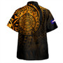 American Samoa Hawaiian Shirt Pearl Of The Pacific Gold Polynesian Tattau