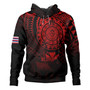 Hawaii Hoodie Pearl Of The Pacific Red Polynesian Tattau