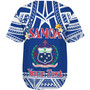 Samoa Custom Personalised Baseball Shirt Polynesian Plumeria Flowers Mix Tribal Patterns