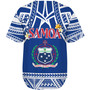 Samoa Custom Personalised Baseball Shirt Polynesian Plumeria Flowers Mix Tribal Patterns