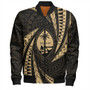 Guam Bomber Jacket Micronesian Tribal Wave