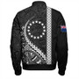 Cook Islands Bomber Jacket Tribal Polynesian Coat Of Arms