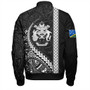 Solomon Islands Bomber Jacket Tribal Melanesian Coat Of Arms