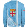 Fiji Sweatshirt Tribal Melanesian Flag And Coat Of Arms