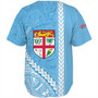 Fiji Baseball Shirt Tribal Melanesian Flag And Coat Of Arms