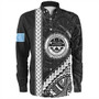 Federated States Of Micronesia Long Sleeve Shirt Tribal Micronesian Coat Of Arms