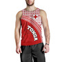 Tonga Custom Personalised Tank Top Tongan Ngatu Pattern Curve Style