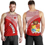 Tonga Custom Personalised Tank Top Tongan Ngatu Pattern Curve Style