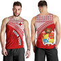 Tonga Custom Personalised Tank Top Tongan Ngatu Pattern Curve Style