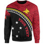 Papua New Guinea Custom Personalised Sweatshirt Polynesian Tribal Patterns Curve Style