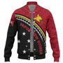 Papua New Guinea Custom Personalised Baseball Jacket Polynesian Tribal Patterns Curve Style