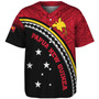 Papua New Guinea Custom Personalised Baseball Shirt Polynesian Tribal Patterns Curve Style