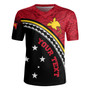 Papua New Guinea Custom Personalised Rugby Jersey Polynesian Tribal Patterns Curve Style