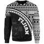 Fiji Custom Personalised Sweatshirt Fijian Kesakesa Masi Patterns Curve Style