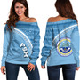 Federated States Of Micronesia Custom Personalised Off Shoulder Sweatshirt Micronesia Tribal Patterns Curve Style