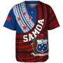 Samoa Baseball Shirt Custom Tribal Polynesian Flag Print