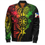 Philippines Filipinos Bomber Jacket - Proud To Be Filipino Tribal Sun Batok Reggae Style