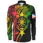 Philippines Filipinos Long Sleeve Shirt - Proud To Be Filipino Tribal Sun Batok Reggae Style