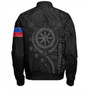 Philippines Filipinos Bomber Jacket - Proud To Be Filipino Tribal Sun Batok Grey Style