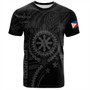 Philippines Filipinos T-Shirt - Proud To Be Filipino Tribal Sun Batok Grey Style
