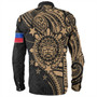 Philippines Filipinos Long Sleeve Shirt - Proud To Be Filipino Tribal Sun Batok Gold Style