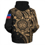 Philippines Filipinos Sherpa Hoodie - Proud To Be Filipino Tribal Sun Batok Gold Style