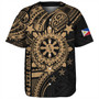 Philippines Filipinos Baseball Shirt - Proud To Be Filipino Tribal Sun Batok Gold Style