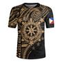 Philippines Filipinos Rugby Jersey - Proud To Be Filipino Tribal Sun Batok Gold Style