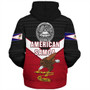 American Samoa Sherpa Hoodie Custom Polynesian Tribal Sport Style