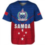 Samoa Baseball Shirt Custom Polynesian Tribal Sport Style