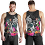 Hawaii Tank Top Hawaiian Girl And Warrior With Tropical Flowers