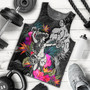 Hawaii Tank Top Hawaiian Girl And Warrior With Tropical Flowers