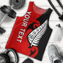 New Zealand Tank Top Custom Aotearoa Silver Fern Koru Design