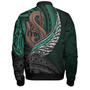 New Zealand Custom Personalised Bomber Jacket Aotearoa Manaia Maori Patterns