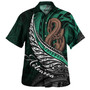 New Zealand Custom Personalised Hawaiian Shirt Aotearoa Manaia Maori Patterns