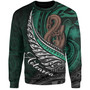 New Zealand Custom Personalised Sweatshirt Aotearoa Manaia Maori Patterns