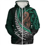 New Zealand Custom Personalised Sherpa Hoodie Aotearoa Manaia Maori Patterns