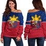 Philippines Filipinos Custom Personalised Off Shoulder Sweatshirt San Diego Tribal Patterns Style