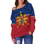 Philippines Filipinos Custom Personalised Off Shoulder Sweatshirt San Francisco Tribal Patterns Style