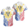 Philippines Filipinos Custom Personalised Short Sleeve Shirt Filipino Sun with Eagle Style